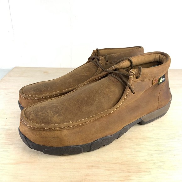 Twisted X Men's Peanut Brown Steel Toe Driving Mocs Shoes MDMSM01 Size 13 - Picture 2 of 10